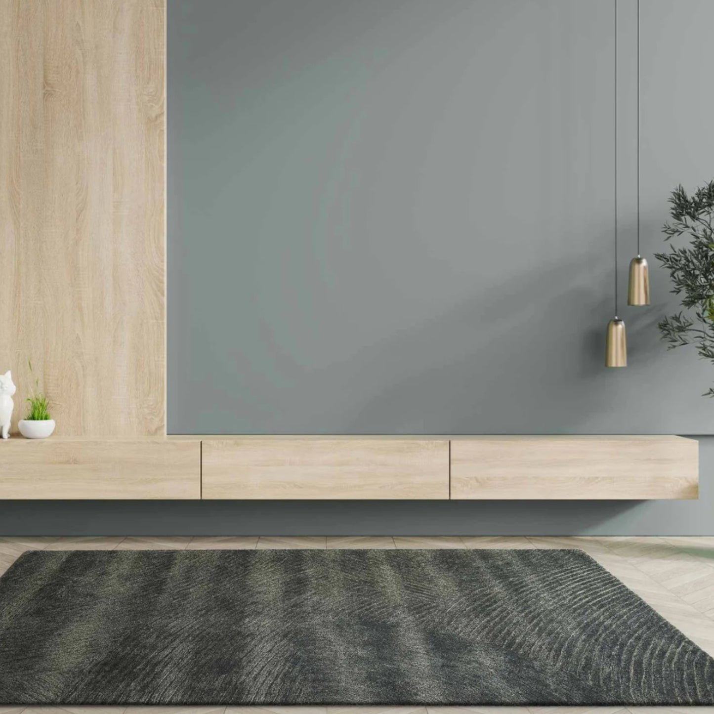 Modern design pattern tafted rug