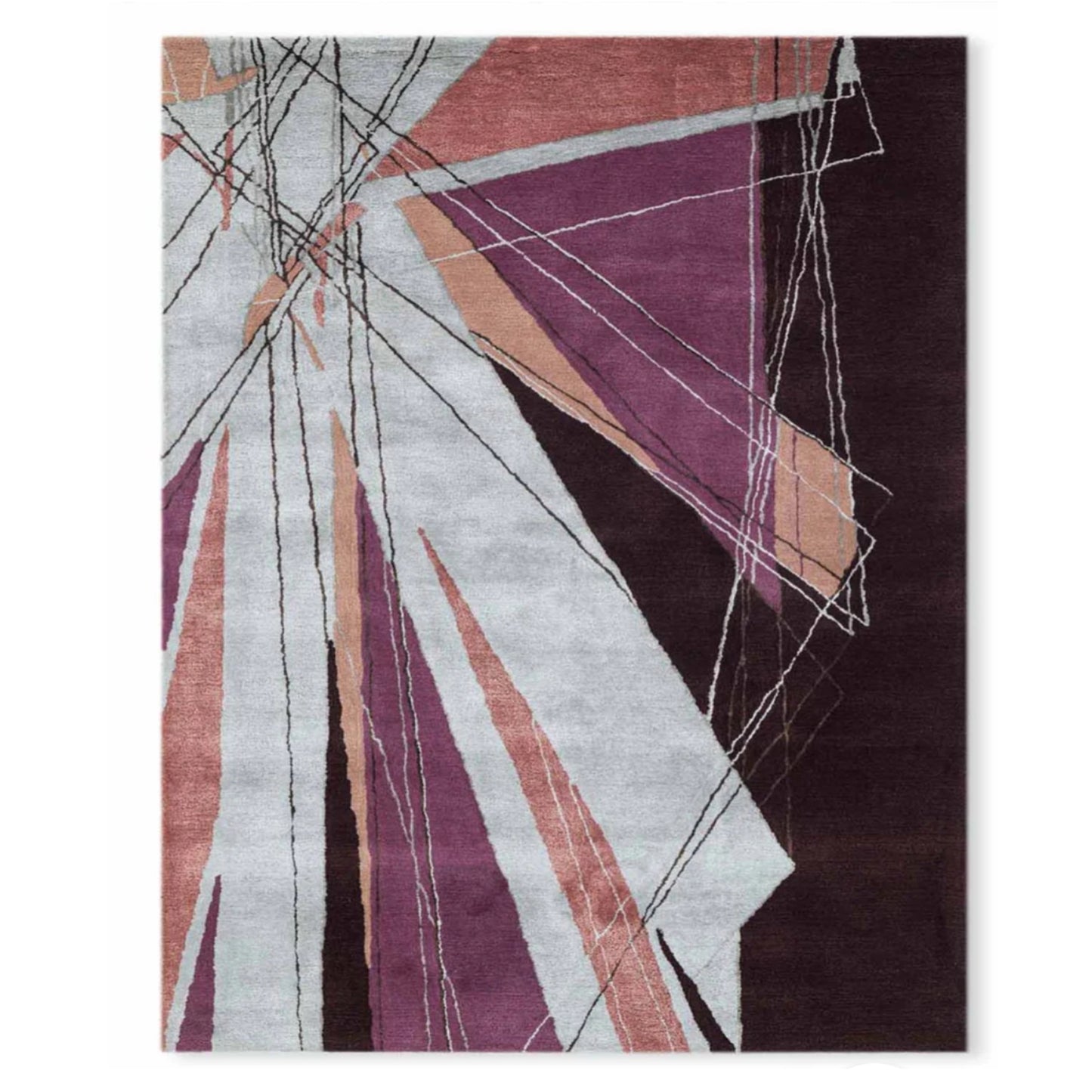 Modern design pattern tafted rug