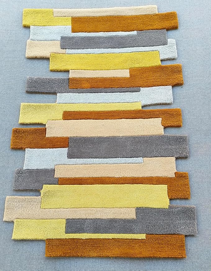 Modern design pattern tafted rug