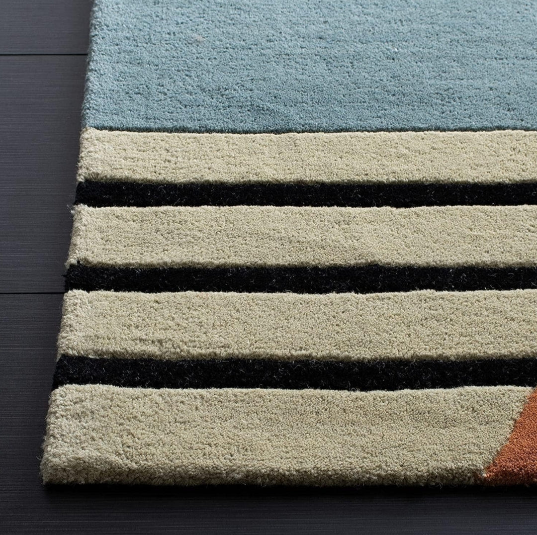 Modern design pattern tafted rug