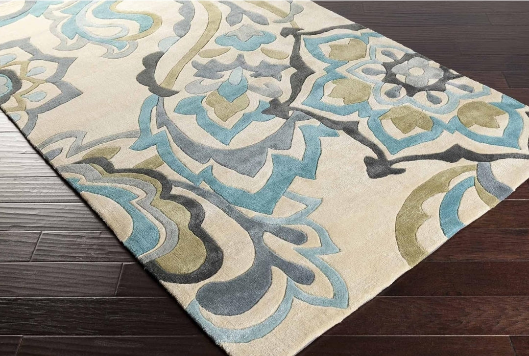 Modern design pattern tafted rug