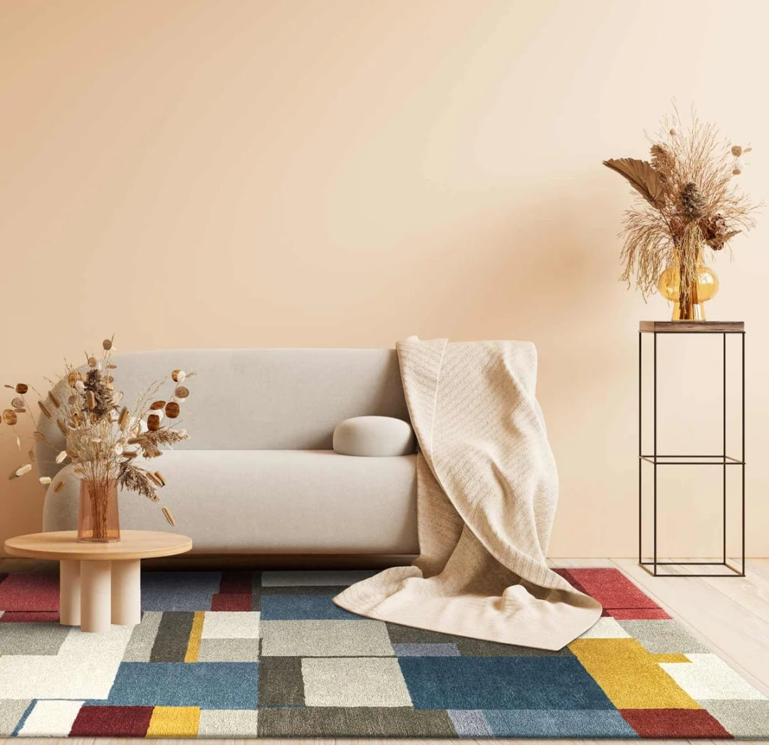 Modern design pattern tafted rug