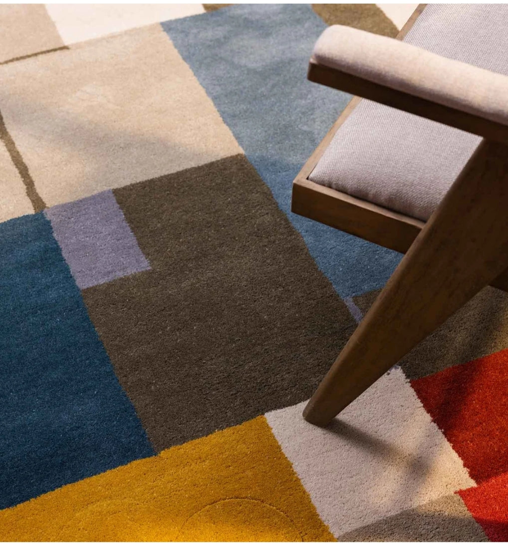 Modern design pattern tafted rug