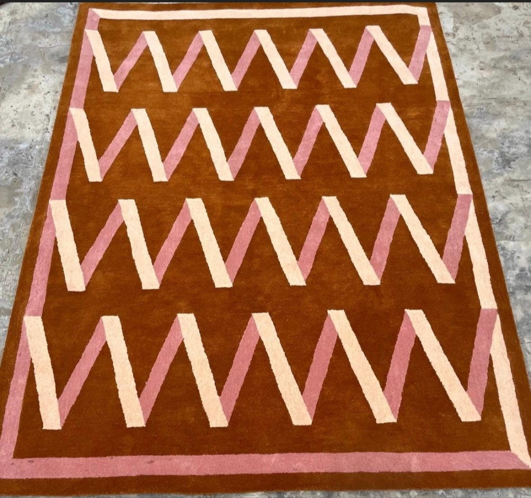 Modern design pattern tafted rug