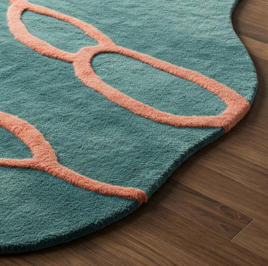 Modern design pattern tafted rug