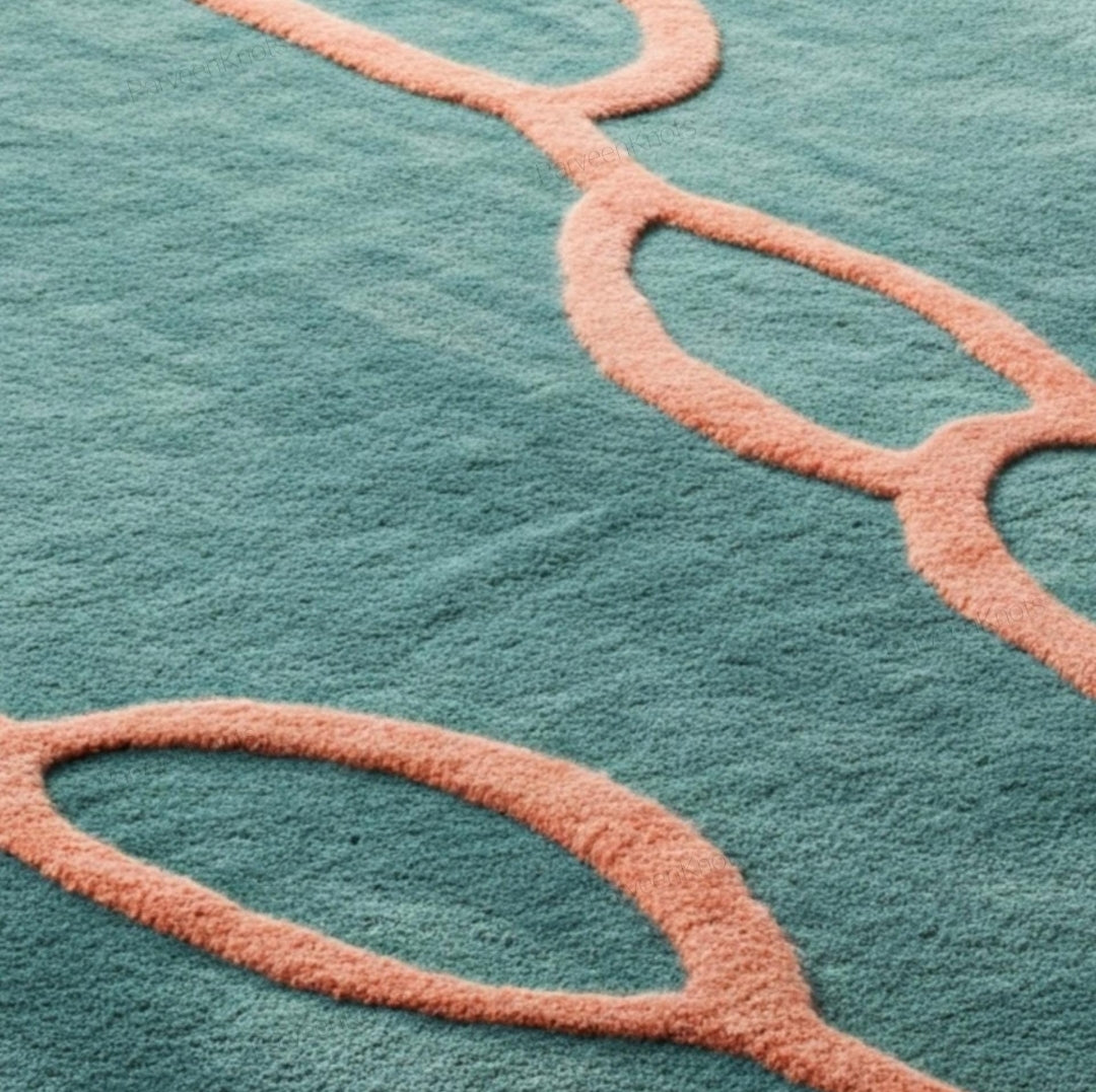 Modern design pattern tafted rug