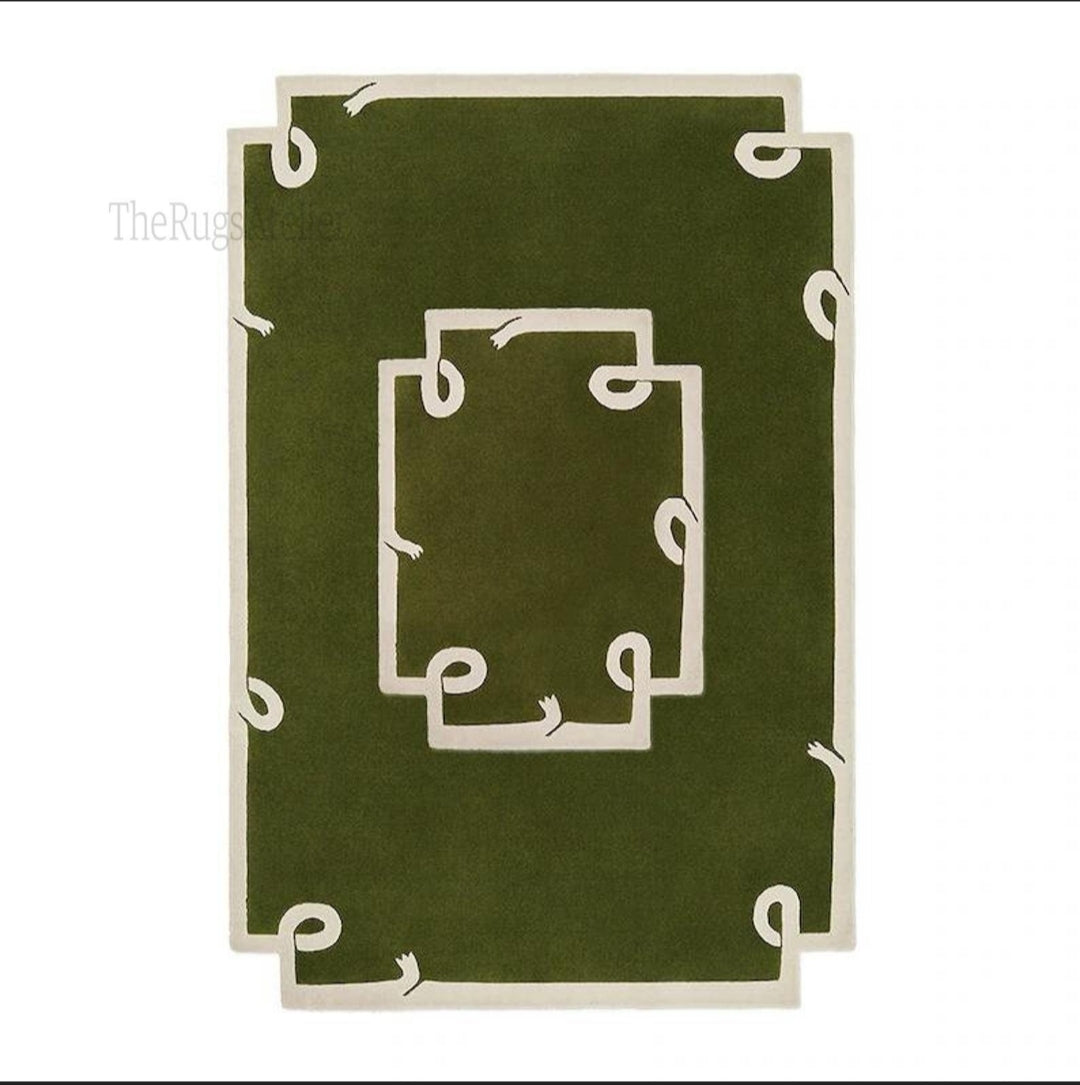 Modern design pattern tafted rug