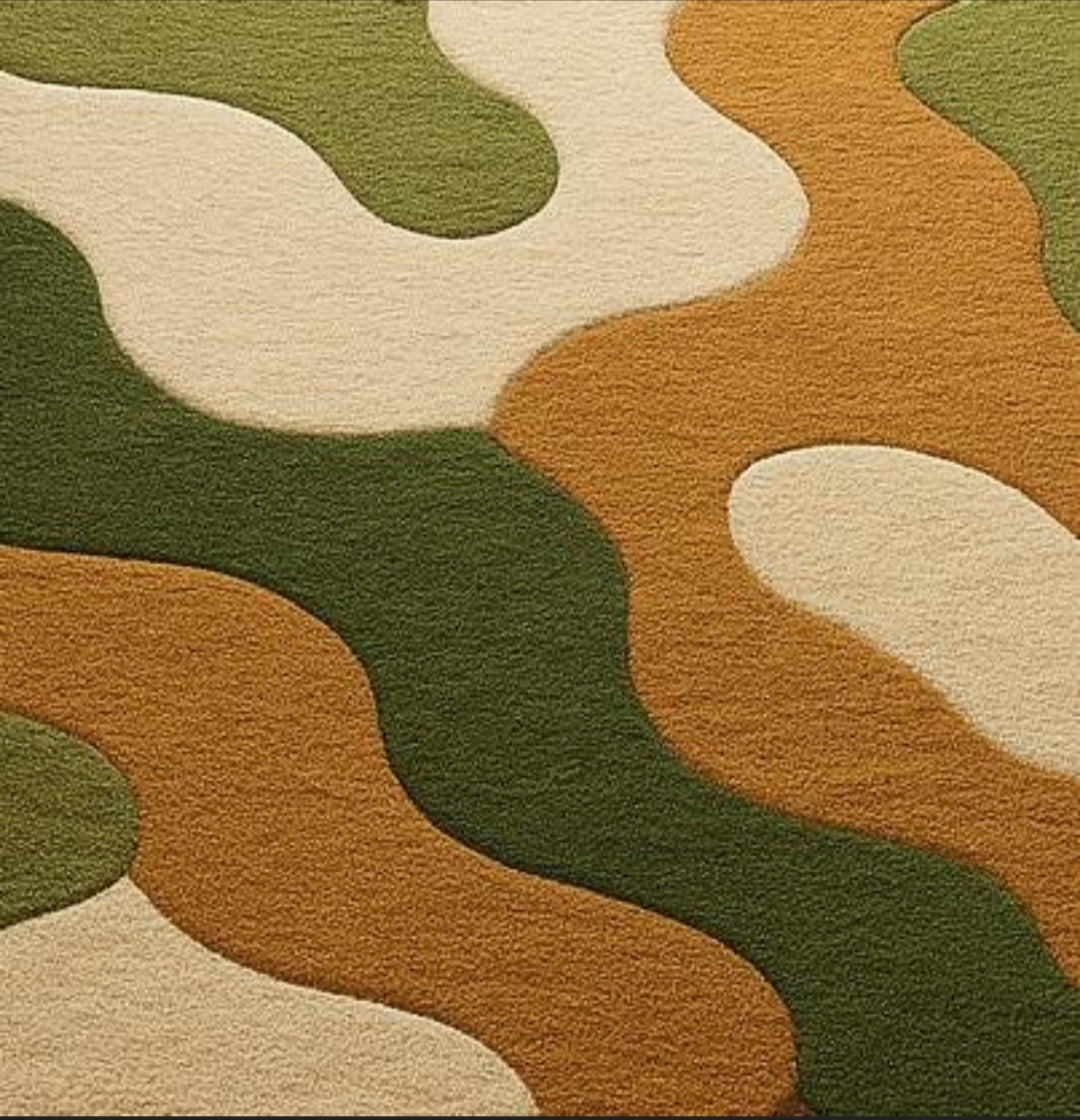 Modern design pattern tafted rug