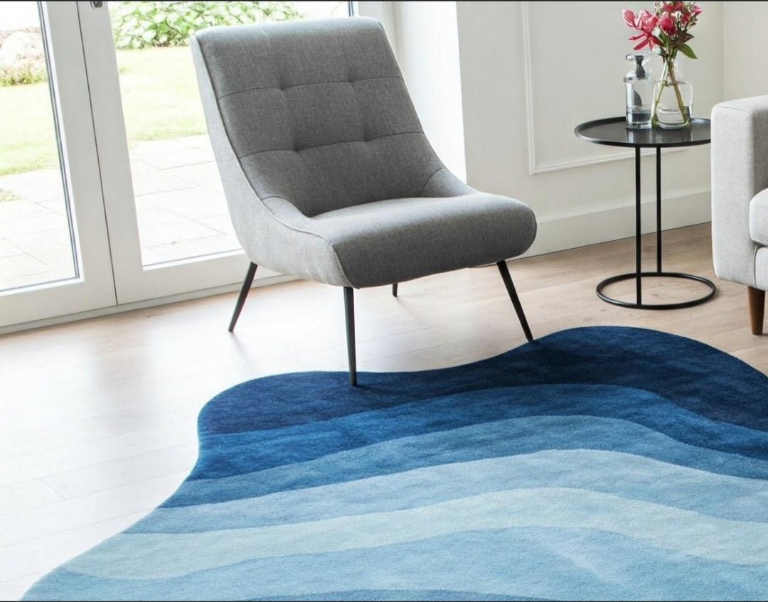 Modern design pattern tafted rug
