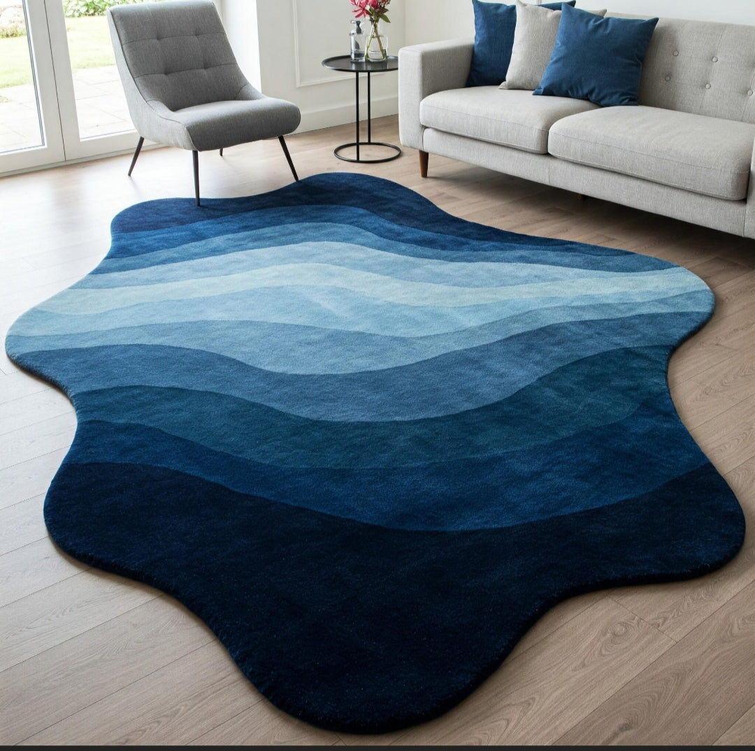 Modern design pattern tafted rug
