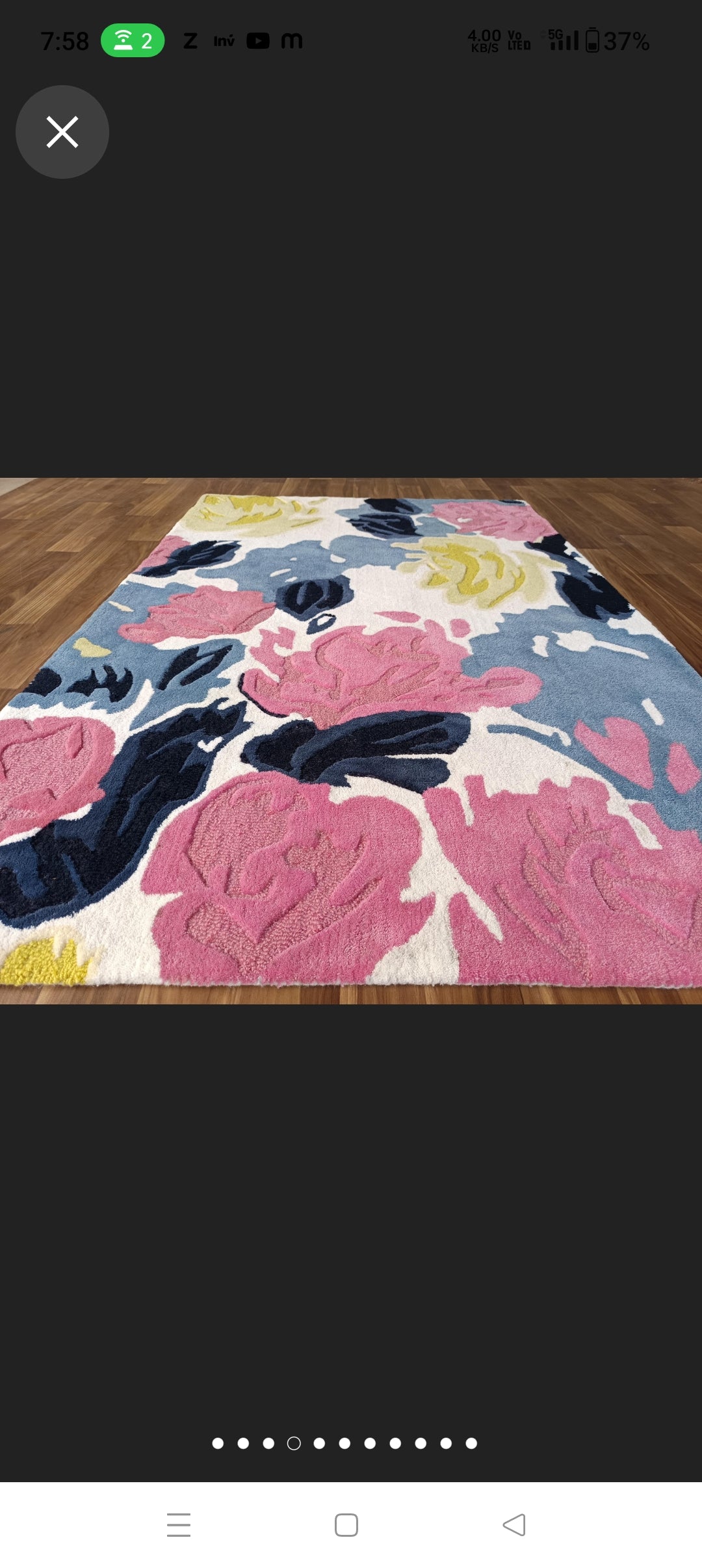 Modern design pattern tafted rug