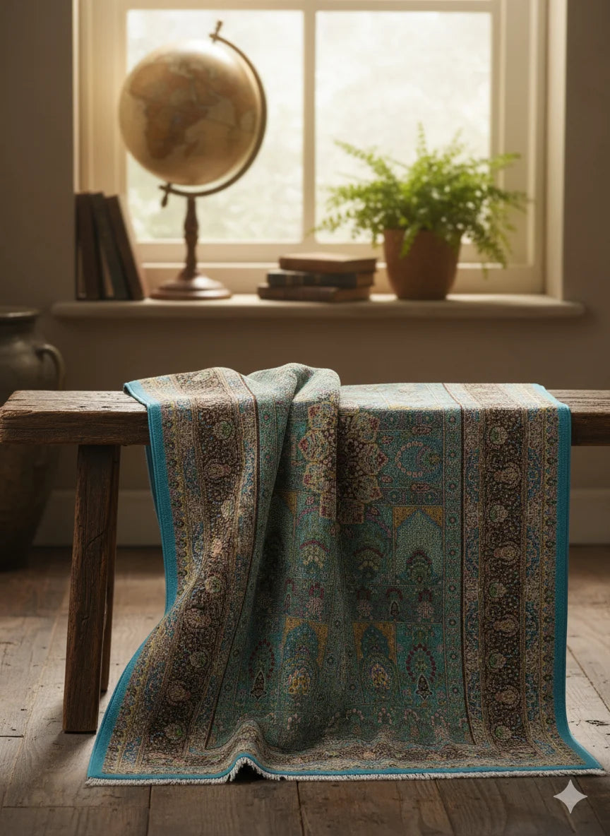 Previous Next Sale! Product imageProduct imageProduct imageProduct imageProduct imageProduct image Vibrant Teal & Gold Traditional living room Carpet – Intricate Floral & Medallion Pattern