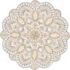 Luxury Scalloped Floral Medallion Area Rug – Elegant Hand-Tufted Wool Carpet