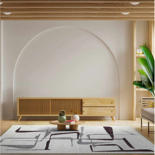 Modern design pattern tafted rug