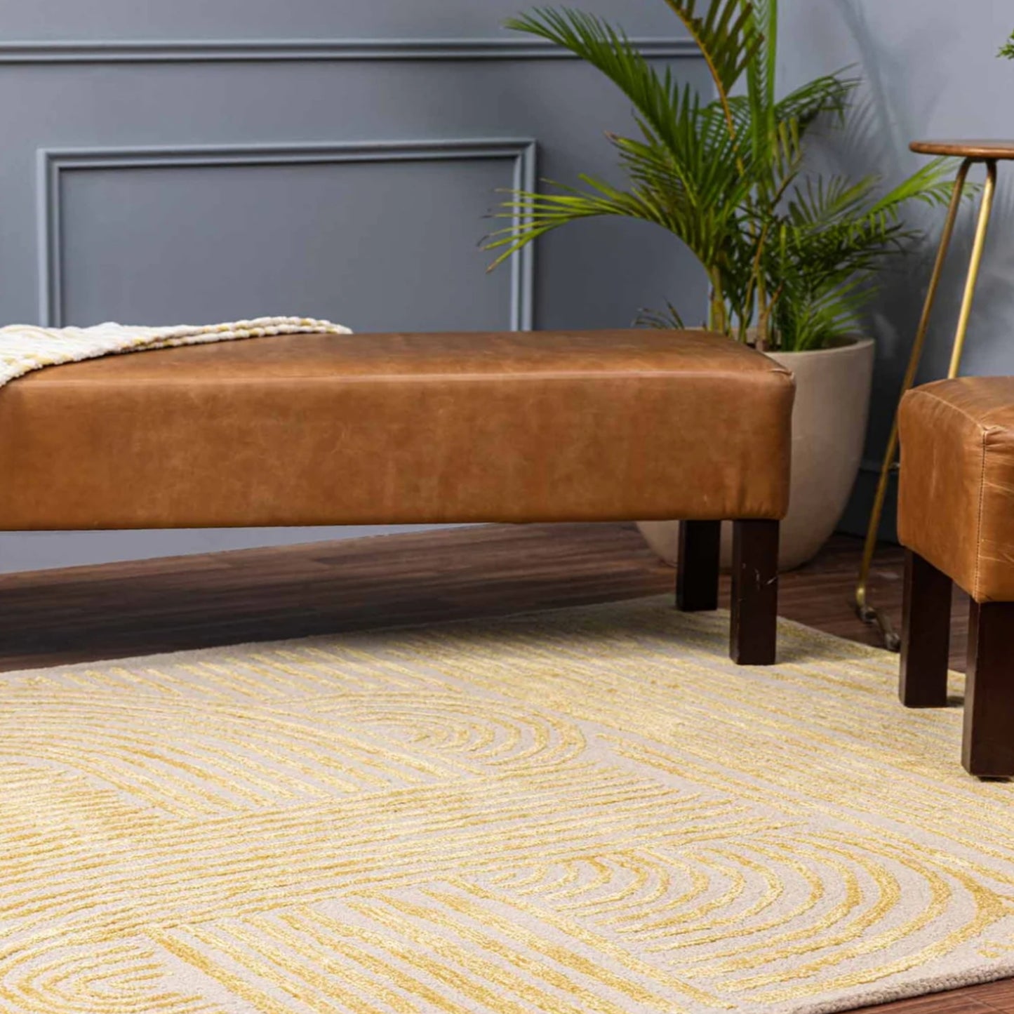 Modern design pattern tafted rug