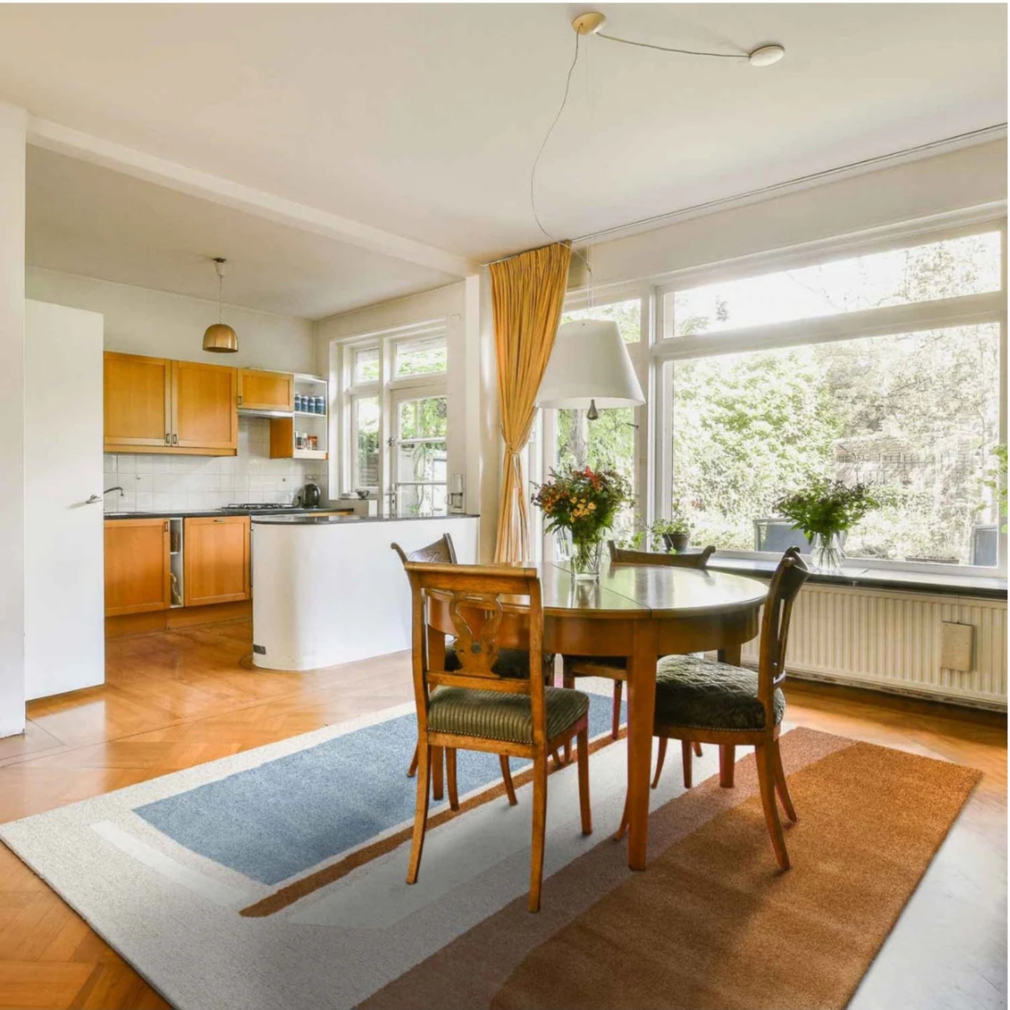 Modern design pattern tafted rug