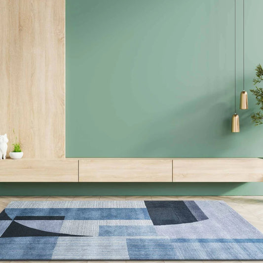 Modern design pattern tafted rug