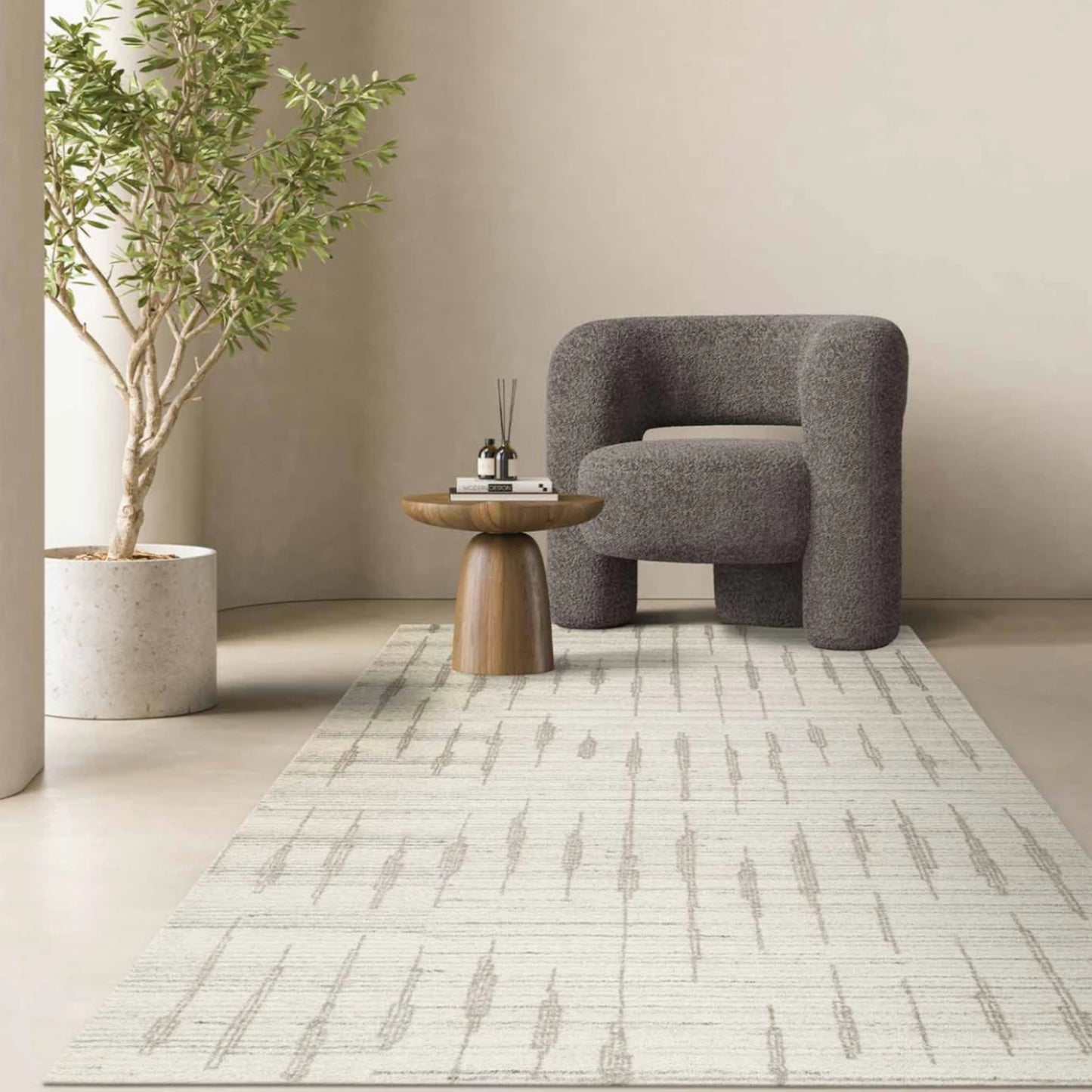 Modern design pattern tafted rug