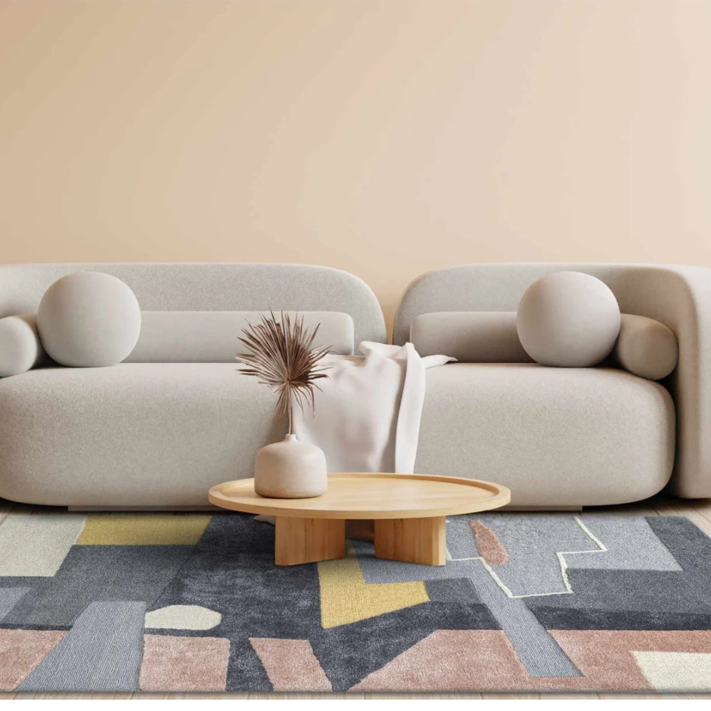 Modern design pattern tafted rug