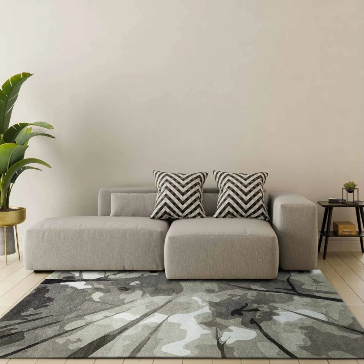 Modern design pattern tafted rug
