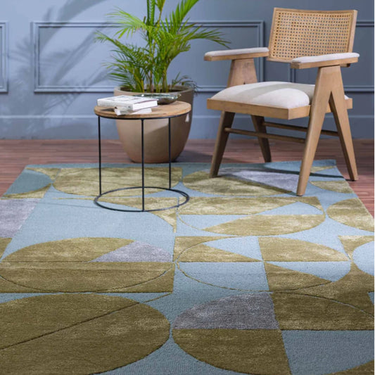 Modern design pattern tafted rug