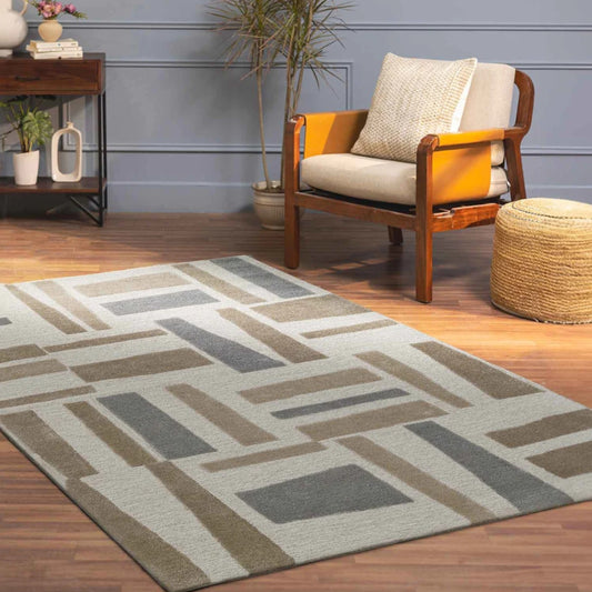 Modern design pattern tafted rug