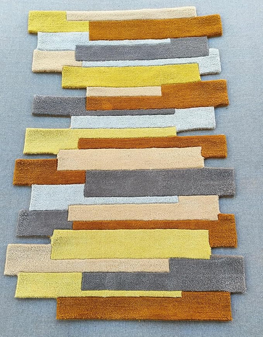 Modern design pattern tafted rug