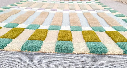 Modern design pattern tafted rug