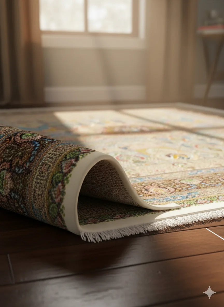 Timeless Persian Style Floral Medallion Area Rug | Traditional Wool-Blend Carpet