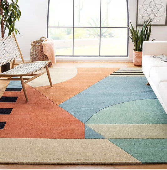 Modern design pattern tafted rug