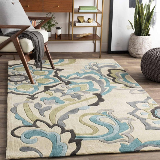 Modern design pattern tafted rug