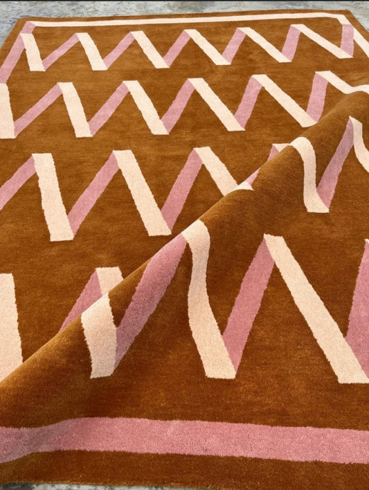 Modern design pattern tafted rug
