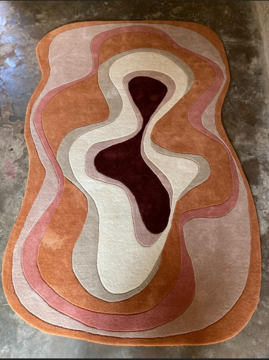 Modern design pattern tafted rug