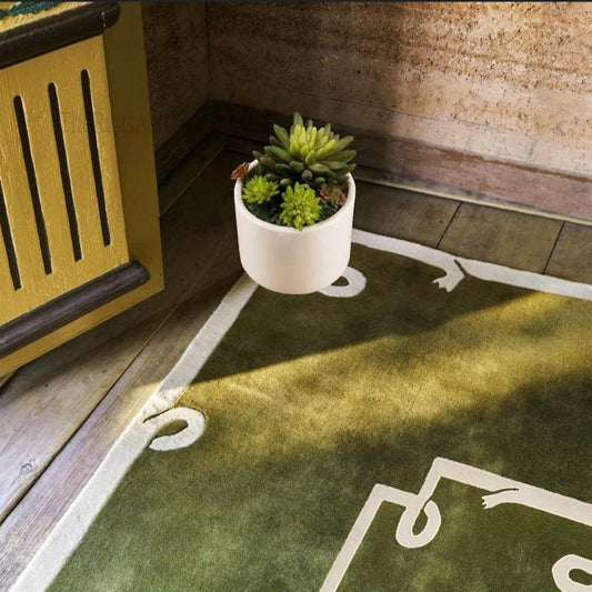 Modern design pattern tafted rug