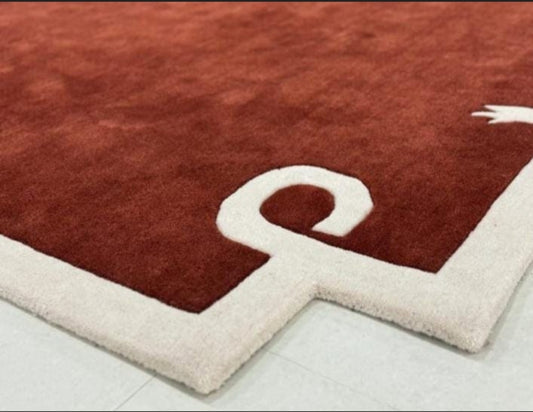 Modern design pattern tafted rug