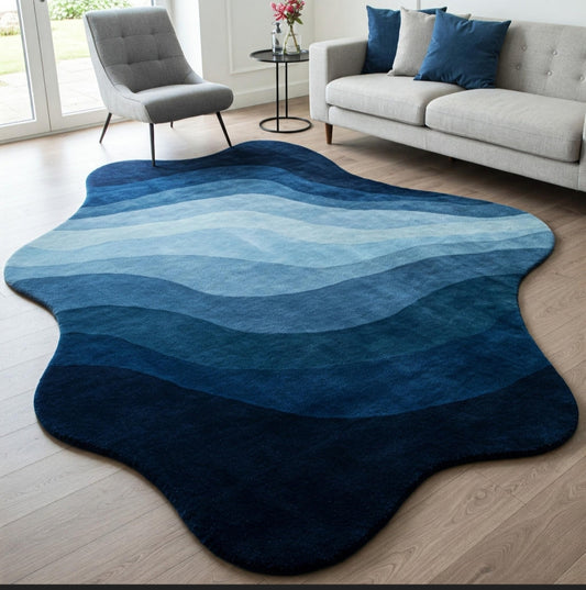 Modern design pattern tafted rug